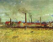 文森特 威廉 梵高 : 从克利希码头看到的阿涅尔工厂